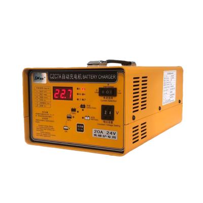 China Portable Lead Acid Battery Charger Industrial Shineng CZC7A 24v 50a Battery Charger DC For Electric Vehicle Forklift Pallet Golf Cart Boat for sale