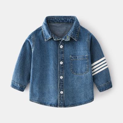 China Wholesale breathable children's denim shirt children's cotton shirt boys children's jeans shirts children's clothing CJ003 for sale