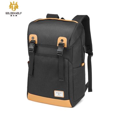 China With USB 2020 Trending Wolf Gold Men Laptop Smart Backpacks Mochilas Waterproof Custom Fashion Bag for sale