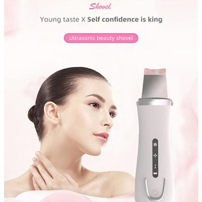 Cina USB Rechargeable Deep Clean Vibration Blackhead Remover Ultrasonic Facial Removal Exfoliating Pore Remover Skin Scrubber For Home Use in vendita