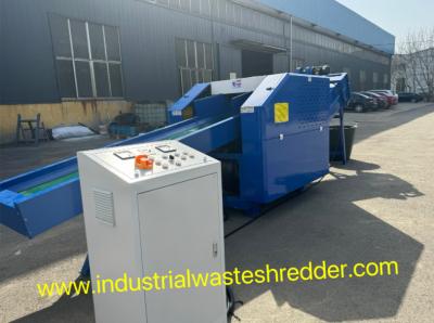 China Textile Carpet Scraps Crusher Machine For Vinyl Scraps Easy Feeding Synthetic Leather Scraps Shredder for sale