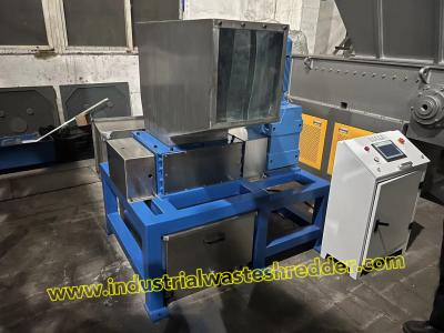 China Multifunctional Small Dual Shaft Shredding Machine For Medicine Bottles Milk Bottles Crusher Machine With Stainless Steel Cover As Protection for sale