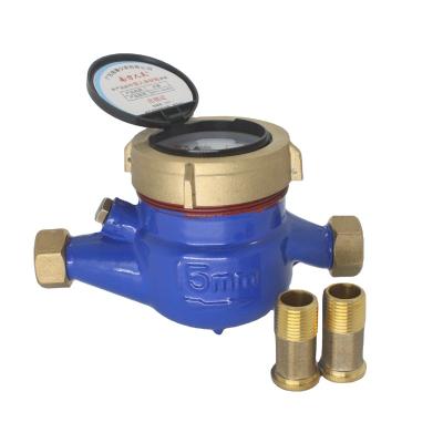 China High Performance ISO4064 Water-saving Class B Brass Material Water Meter Lxs-15E Jet Water Meter Multi for sale