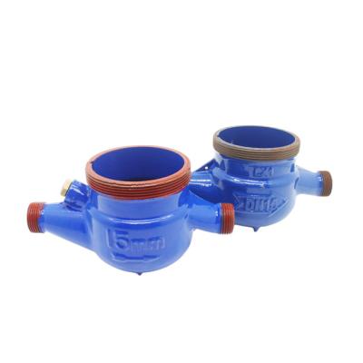 China Cheap Cost Effective Blue Box High Performance Color Water Meter Iron Body Part Mate Cast Iron Water Meter for sale