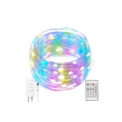 China 16 Million Colorful Lights USB Smart Cheap APP Control Rechargeable LED Christmas Lights Color String Lights for sale