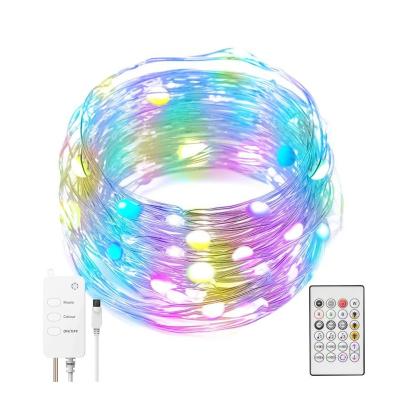 China 16 Million USB Control APP Colorful Smart Rechargeable LED Holiday Party Decoration WIFI Christmas Lights Special String Light for sale