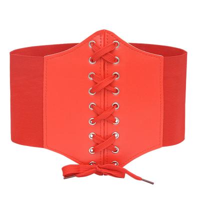 China Good new product belt leisure price for dresses women fashionable elastic waistbands corset lace tied belts women for sale