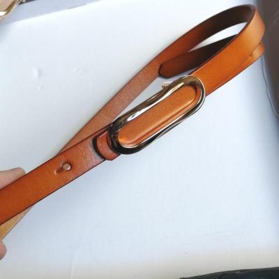 China Genuine Leather Elliptical Smooth Women's Alloy Automatic Buckle Belts New Classic Belts Fashion.Casual.Business Hot Wholesale Women's Belts for sale