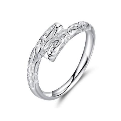 China Olive Leaf Ring 925 Sterling Silver Feather Wing Open Ring Fashion Romantic Women's Jewelry for sale