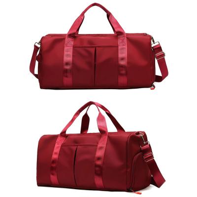 China Large Capacity Women Sport Travel Tote Training Yoga Travel Gym Gym Bag Overnight With Shoe Compartment for sale