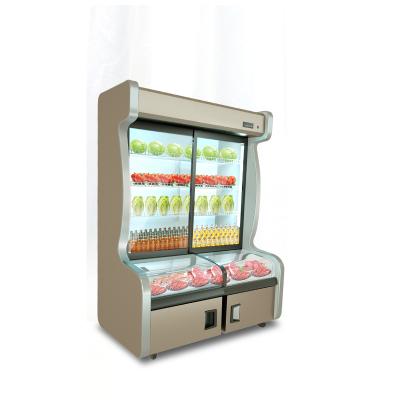 China Three Temperatures Sell Well Cold Vertical Display Cooler Glass Door Beverage Refrigerator For Supermarket for sale