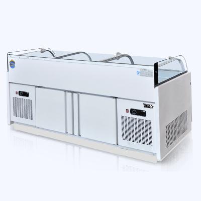 China High Temperature Chinese-made Supermarket Refrigerator Meat Cool With Fan Display Cooling Cabinet Counter For Grocery Food Self-Service Counter for sale