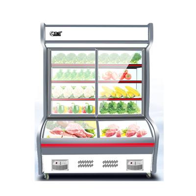 China Dual-temperature Most Popular Dual-temperature Multi-door Refrigeration Display Freezers for sale