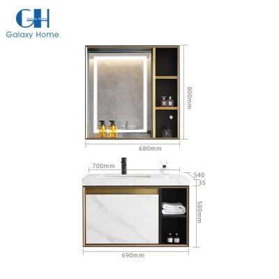 China Modern Can Be Customized Square Led Light Mirror Hung On Wall Mounted Bathroom Vanities For Hotel for sale