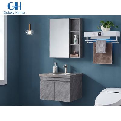 China Durable Hot selling grey 304 stainless steel wash basin cabinet bathroom cabinet for sale