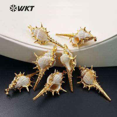 China WT-JP023 Fashion Shell Pendant With 24K Gold Plated Pendant For Women Wholesale Shell Pendant for sale