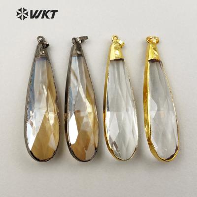 China Fashion WT-P1123 Brass Pendant Teardrop Dangle Pendant For Women Wholesale Necklace Making Pendant for sale