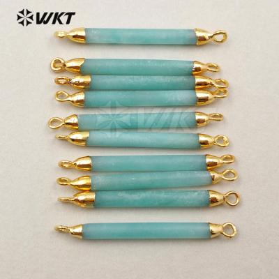 China Wholesale New Fashion WT-C221 Natural Stone For Necklace, Bracelet Connector Generous Amazonite Connector WT-C221 for sale