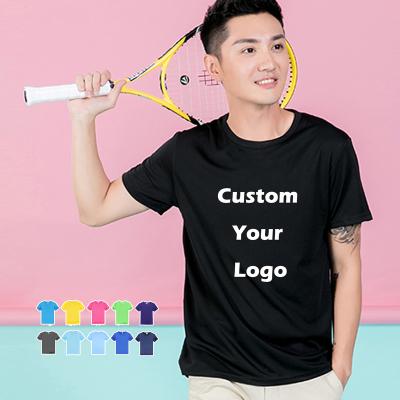 China 100% Custom Printed Anti-Wrinkle Polyester Men's T-shirt Sublimation Logo Images Quick Dry Unisex Casual T-Shirts For Men for sale