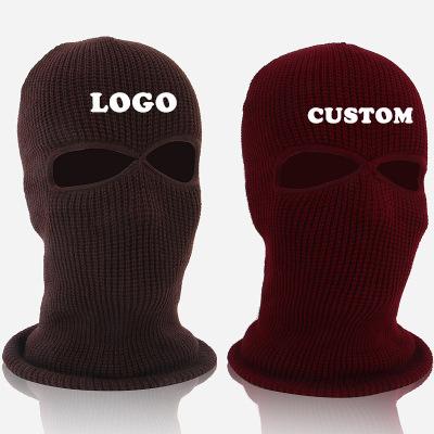 China JOINT Ski Mask Embroidery Custom Ski Balaclava 2 Hole for sale