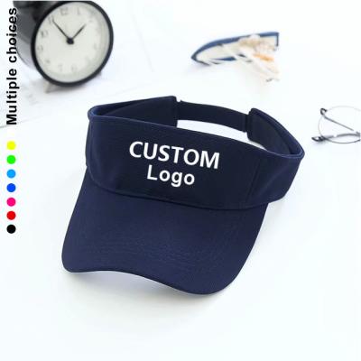 China 2021 Hot Selling Custom Picture Sublimation Polyester Sun Visor Printing Hats for sale