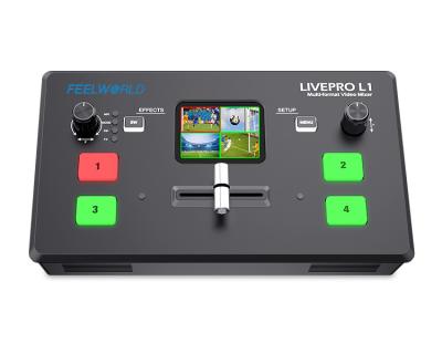 China FEELWORLD LIVEPRO L1 V1 Multi Camera Mixer Changer LCD Video Screen 4 HDMI IN USB3.0 Live Stream 2.0