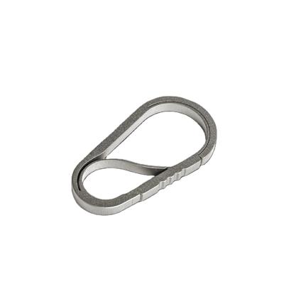 China General Industry Portable Titanium Climbing D-Ring Key Chain Staple Hook Outdoor Camping Instant Staple Hook for sale