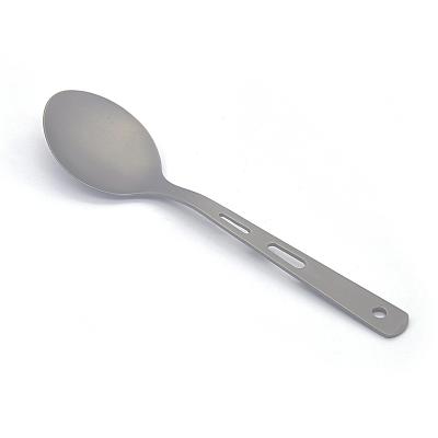 China Gray Color Titanium Outdoor Camping Portable Tableware Lightweight Spoon Convenient Spoon Eco-Friendly for sale