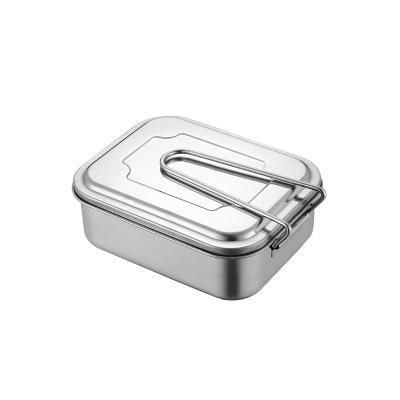 China Freshness Preservation 18/8 Stainless Steel Bento Lunch Box Food Storage Container with Compartments Stainless Steel Lid for sale