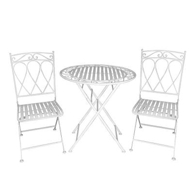 China Garden Set Direct Outdoor Patio Furniture Metal Garden Dining Set Of 3 for sale