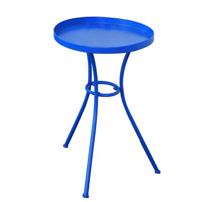 China Strong And Durable Outdoor Garden Furniture Antique Metal Opens Indoor And Outdoor Round Side Corner Table for sale