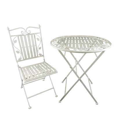 China Traditional Amazon Hot Sale Outdoor Garden Furniture Vintage Folding Round Coffee Table Dining Table&chairs Sets for sale