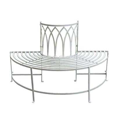 China Traditional Vintage Iron Garden Around Park Tree Patio Bench for sale