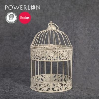 China Breathable Metal Decorative Antique Round Birdcage Home Decor for sale