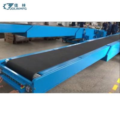 China JOLINMFG Truck Fire Resistant Heat Resistant Automatic Telescopic Loading and Unloading Expanding Conveyor Belt Conveyor for sale