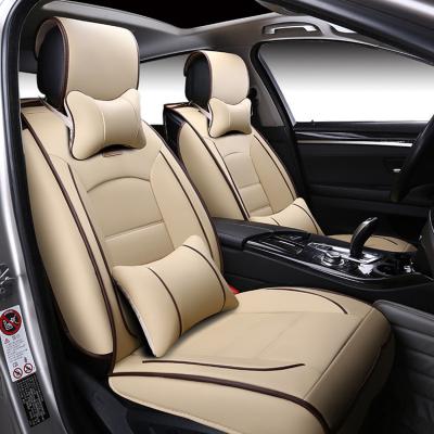 China Seat Protector and Decoration Car Seat Covers with Cushion PVC PU Seat Cover Luxury Universal Car Accessories Leather for sale