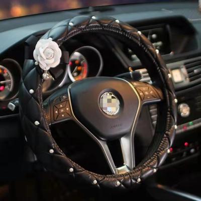 China Hot Selling Luxury Universal Fit 38CM Car Steering Wheel Cover for sale