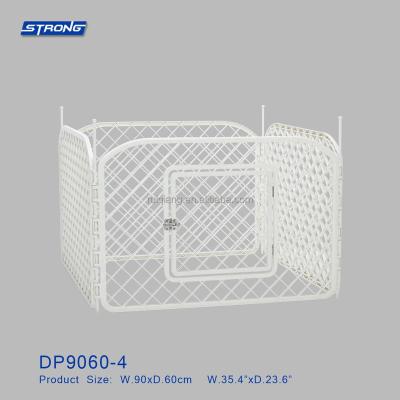 China Sustainable Plastic Dog Exercise Play Pen Crate Kennel House With 4 Panels DP9060-4 for sale