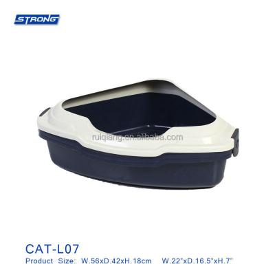 China Cats Cat Training Toilet Deluxe Triangle Tray with Basket Cat-l07 for sale