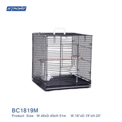 China Metal Household Sustainable Folding Portable Square Breeding Bird Cages Parrot Cage For Sale BC1819M for sale