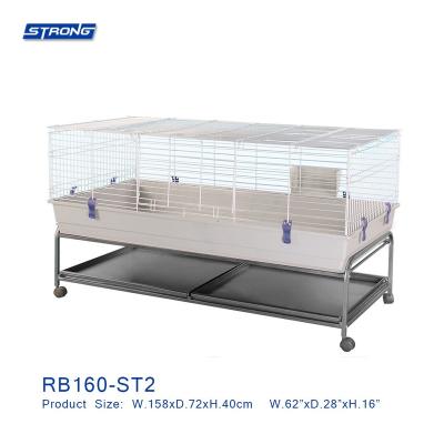 China High Quality Plastic Folding Rabbit Viable Hutch Rabbit Cage RB160-ST2 Rabbit House for sale