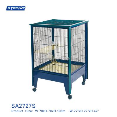 China New Metal Viable Durable Pet Cage Square Chinchilla Cage Pet House With Wheels For Sale SA2727S for sale