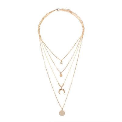 China High Quality 2021 Popular Personality Necklace Multilayer Jewelry Pendant Necklace For Women Long Necklace for sale