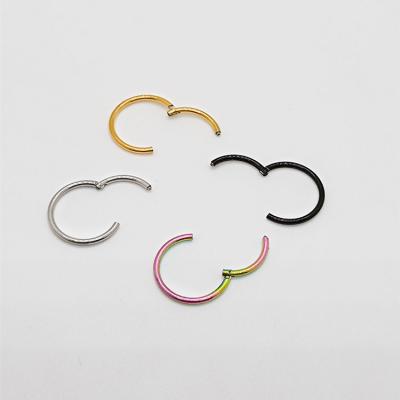 China Wholesale Round Closed Nose Ring Stainless Steel Human Body Nose Ring For Women Small Nose Ring Hoop for sale