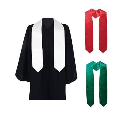 China 2021 Newest Hot Selling Graduation Scarf Ribbon Label Ribbon Shawl Bachelor Uniform Adult Unisex Graduation Single Stole for sale