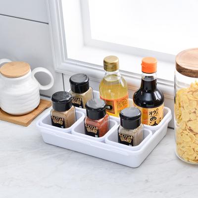 China Viable Hot Selling Desktop Plastic Storage Boxes and Amazon Portable Free Combination Small Bins for Kitchen and Study for sale