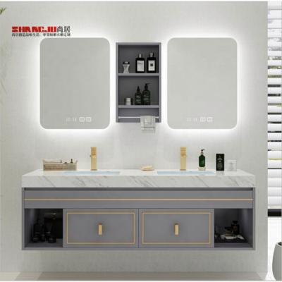 China Shangju Modern Factory Professional Wooden Mirror Lahore Pakistan With Big Price Bathroom Cabinet Sink for sale