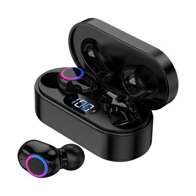 China Headband 2022 New F12 Hands Free Bass Stereo Headsetn F12 LED Gaming Metal TWS Earbuds Digital Display Wireless Earphone for sale