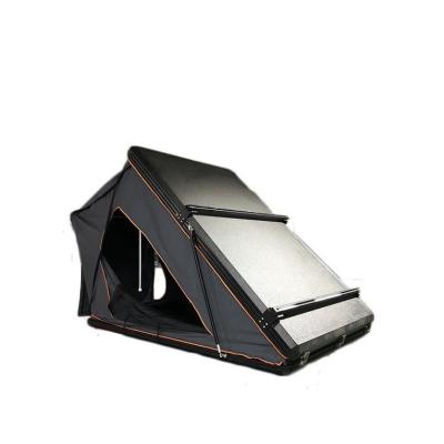 China Direct Selling Quick Open Sun Shade Folding Aluminum Hard Shell Triangle Car Roof Top Awning for sale