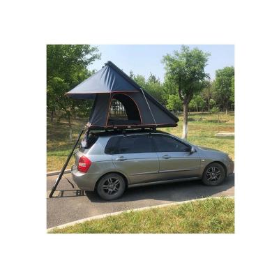 China Quick Opening Wholesale Cheap Aluminum Triangle Shell Camping Car Roof Top Tent With Annex for sale